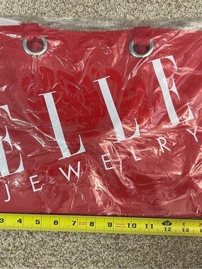 ELLE Jewelry Red Retail Shopping Gift Bag 15” x 11” New Sealed Branded